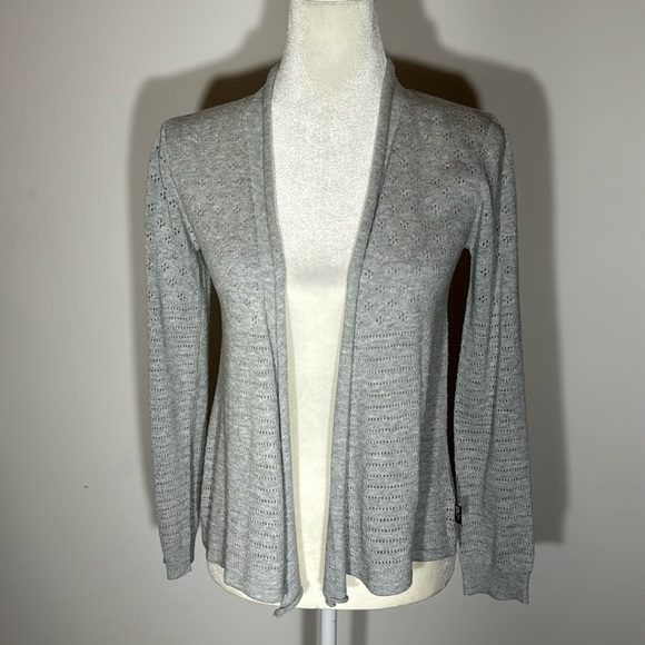 DKNY Open Front Gray Cardigan - Large - Picture 1 of 7